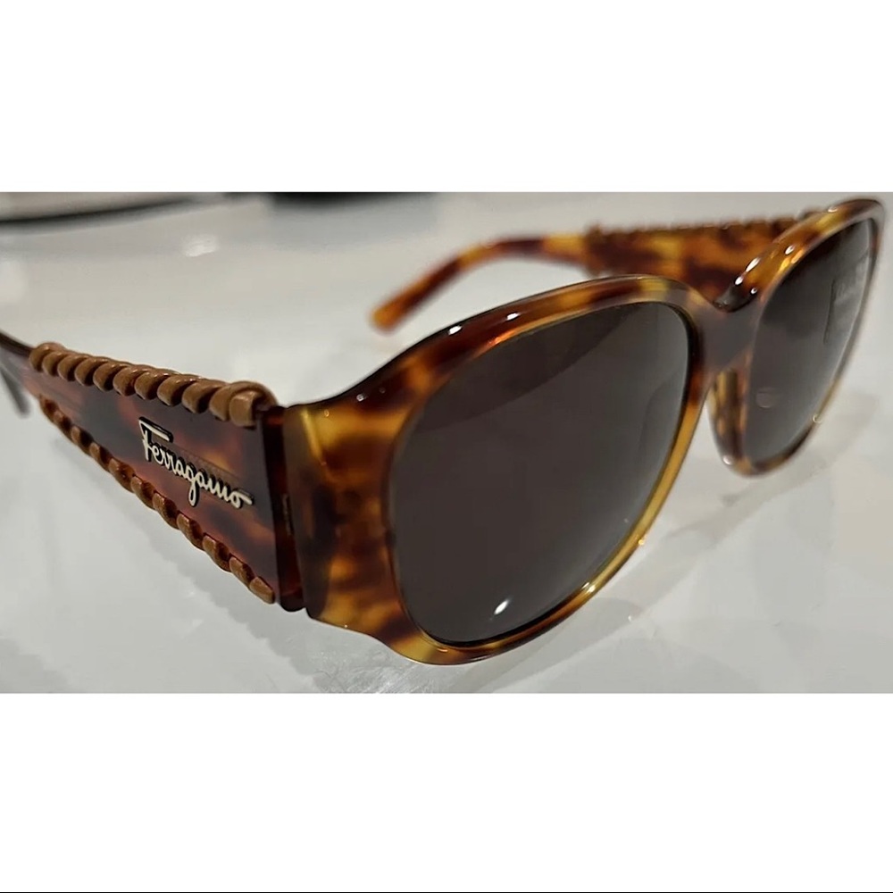 NEW Salvatore Ferragamo Womens Brown Sunglasses